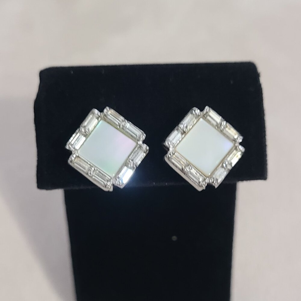 Striking Art Deco Inspired Screw Back Earrings